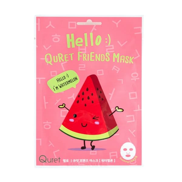 Hello Quret Friends Mask - Vattenmelon Sheet Mask