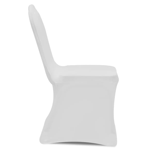 vidaXL Elastiska stolsöverdrag, vita, 30 st