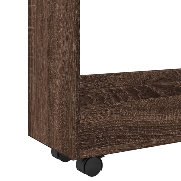 vidaXL smal sidevogn, 3 etager, brun eg