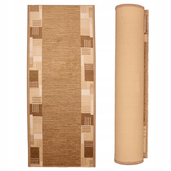 [7] Mattlöpare Gummerad Monte Beige 80X130cm D7496