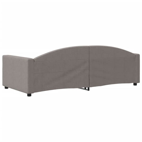 vidaXL Bäddsoffa, taupe, 90x200 cm, tygklädsel