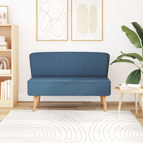 vidaXL Soffa 117x55,5x77 cm, blått tyg