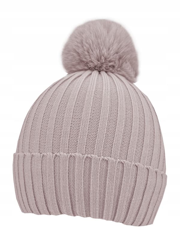 Noviti vintermössa med tjock mudd och pompon rosa 52/56 V020B