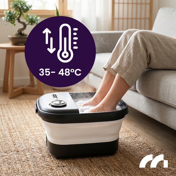 Vandfodmassageapparat Hydromassage til ben Varmeruller Timer Sammenklappelig PRO-Hydro500WS
