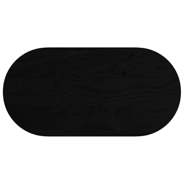 vidaXL bordplade brun 100x50x2 cm massivt egetræ oval
