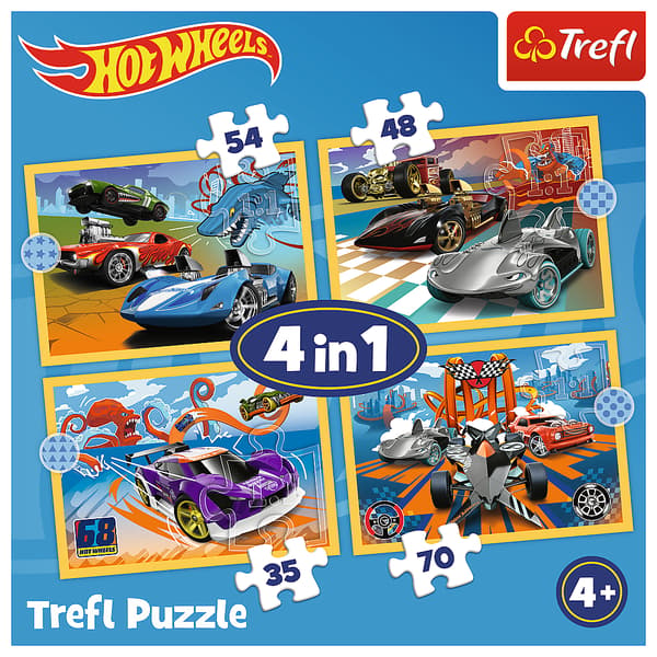 Hot Wheels 4in1 legetøjsbiler sæt / Mattel