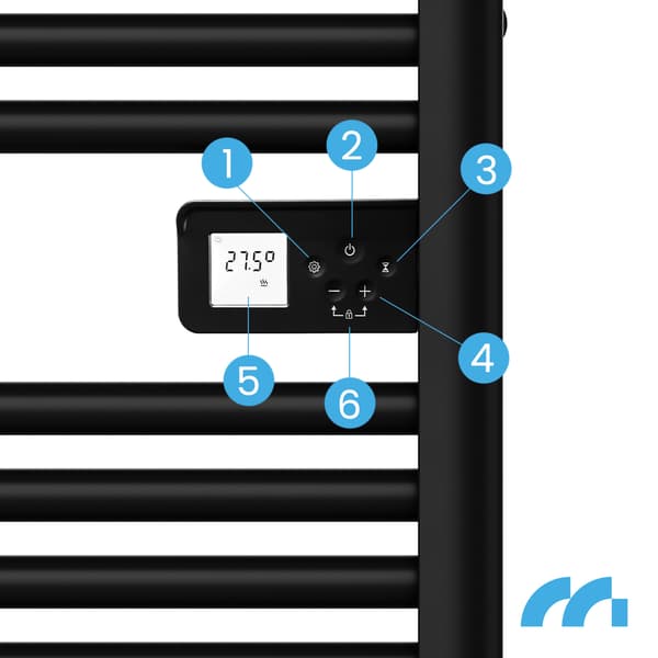 Maltec elektrisk badeværelsesvarmer BH500W-BL