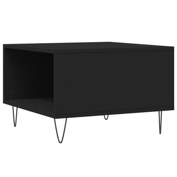 vidaXL sofabord, sort, 55x55x36,5 cm, træbaseret materiale