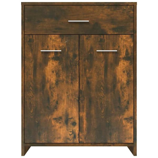 vidaXL badeværelsesskab røget eg 60x33x80 cm