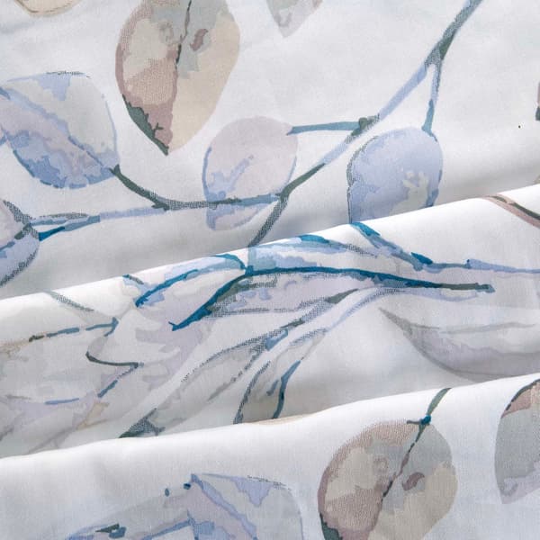 Bomullssängkläder 160x200 satin BOMULL vintermönster isblad blommor
