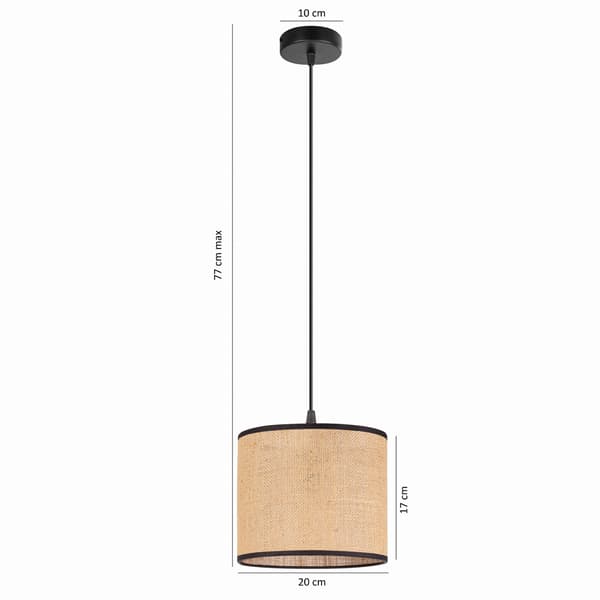 Tornado AS1 lampa jute-svart