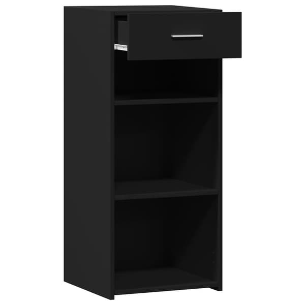 vidaXL skab, sort, 40x42,5x93 cm, træbaseret materiale