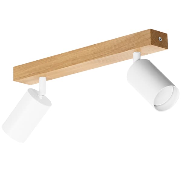 Moderne hvid lampe - 2 x GU10 - L=35 cm