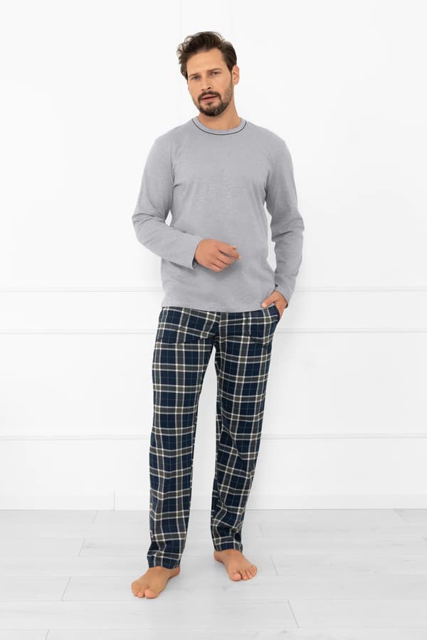 Herrpyjamas med lång ärm, långbyxor Andreas XXXXL