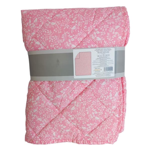 Pink mikrofiber sengetæppe 130x180