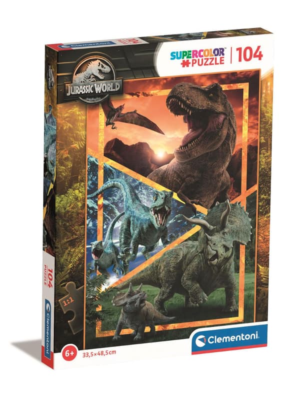 104-bitars pussel. Super. Jurassic World