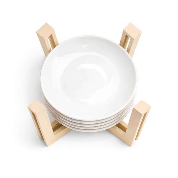 Beige tallriksställ, köksorganisatör, diskförvaring