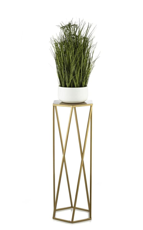 Guld plantestand, 70 cm