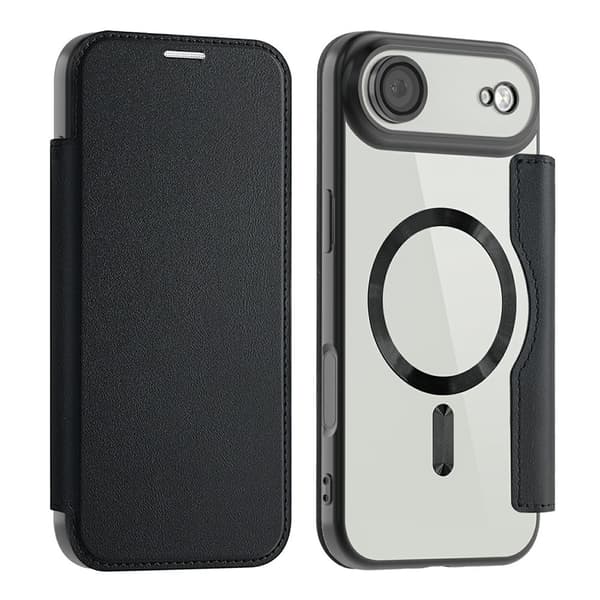 iPhone Air Flip-etui, RFID-pung MagSafe med kamerabeskyttelse, sort
