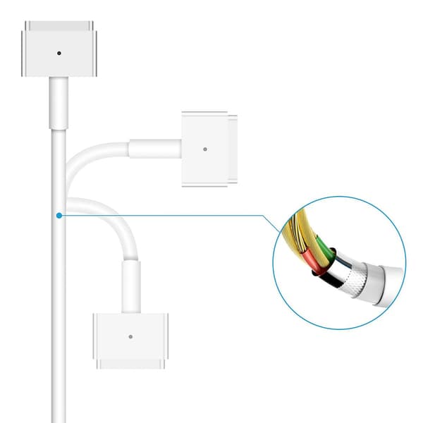 60W strømadapter til Apple Macbook 16.5V 3.65A med Magsafe 2 "T"