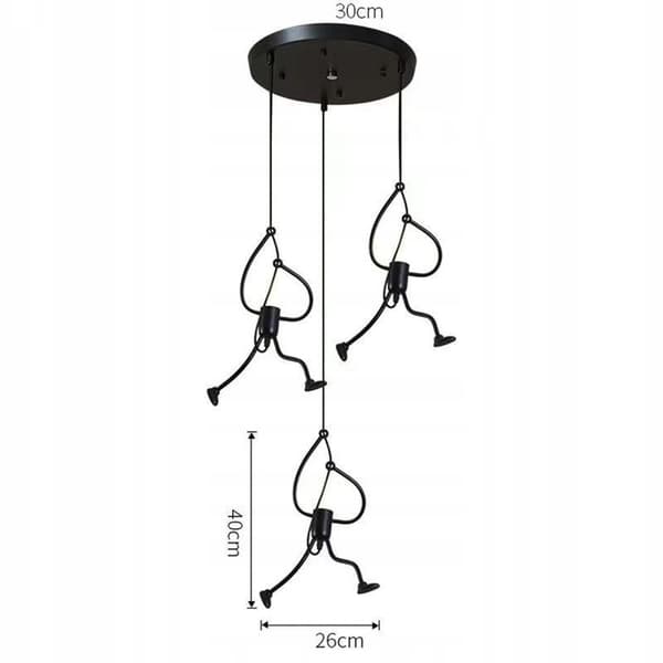 TRIPLE LOFTHÆNGELAMPE MODERNE LOFT HUMANOID