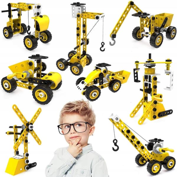[pakkaus][5] Rakennuspalikat Ajoneuvot Mega Constructor 8in1 U472