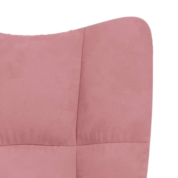 vidaXL Gungstol, rosa, klädd i sammet