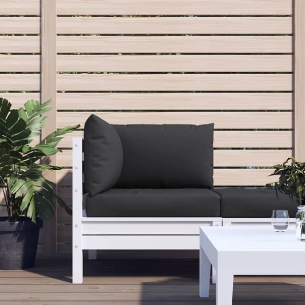 vidaXL pallehynder til sofa, sæt med 3, sort, stof