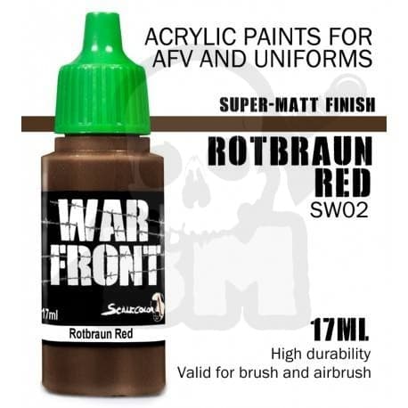 SW-02-mittakaavan väri War Front Rotbraun Red