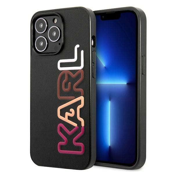 Karl Lagerfeld Multipink Brand-cover til iPhone 13 Pro / 13, sort