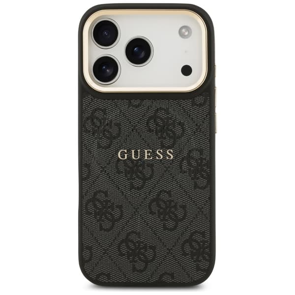 Guess 4G PU Classic Logo MagSafe-etui til iPhone 17 Pro, sort