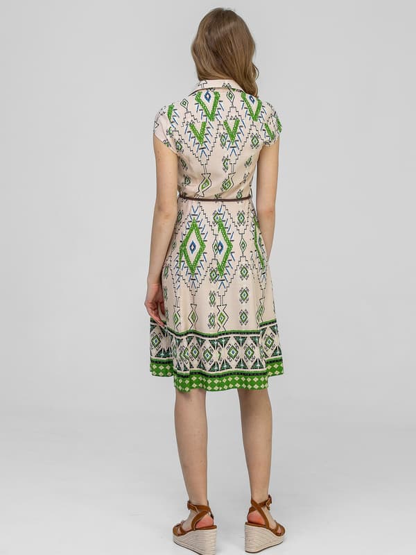 KVINDEBOHO-STIL MIDI-KJOLE MED PRINT