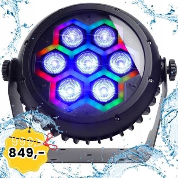 LIGHT4ME ram PAR IP65 7x10W LED rgbw