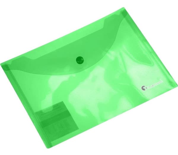 A5 kuvertmappe, transparent grøn