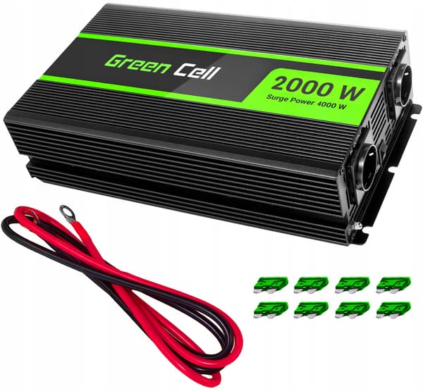 Greencell 24V/230V 2000W/4000W ren sinus inverter