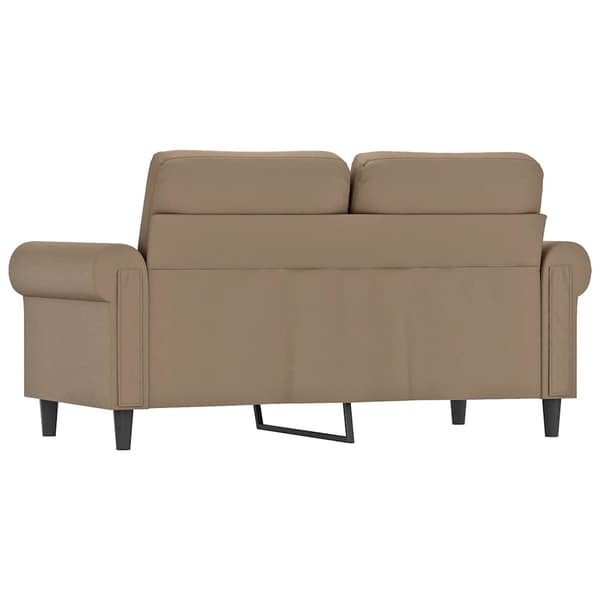 vidaXL 2-sitssoffa, Cappuccino, 120 cm, konstläder