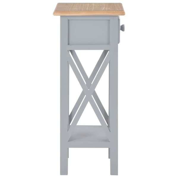 vidaXL sidebord grå 27x27x65,5 cm træ