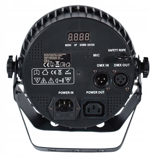 LIGHT4ME sort PAR 7x10W rgbwa LED stærkt lys