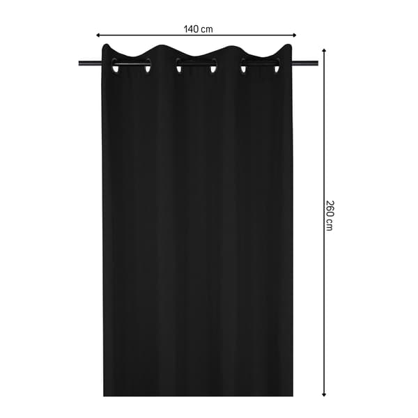 Valmisverho musta BEA 140x260 cm
