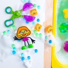 Julia Vattenglödande Sensoriska Kuber Set, Orange, Glo Pals