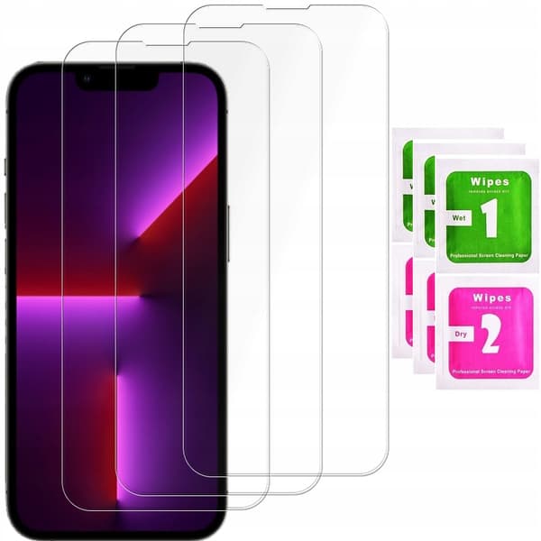 3x 9H HÄRDAT GLAS för IPHONE 13 PRO MAX | GLAS | 3-PACK