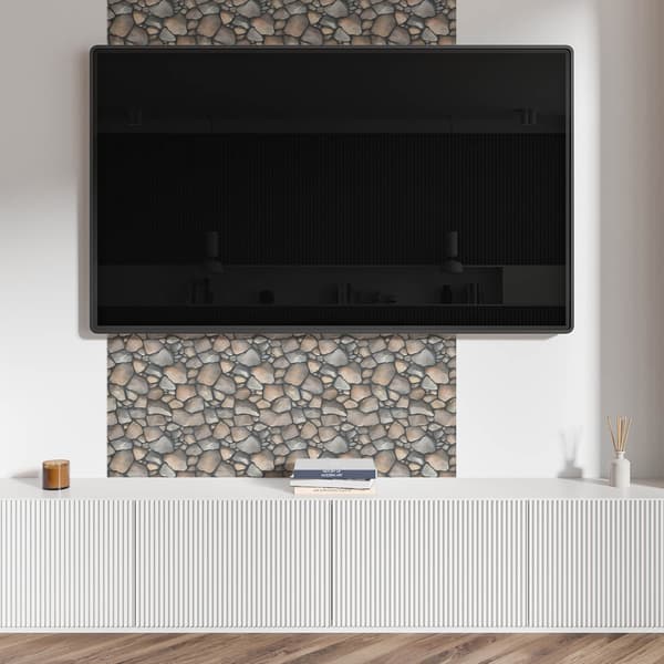 Självhäftande vinyltryckt panel 100x50 cm stenstrukturmönster