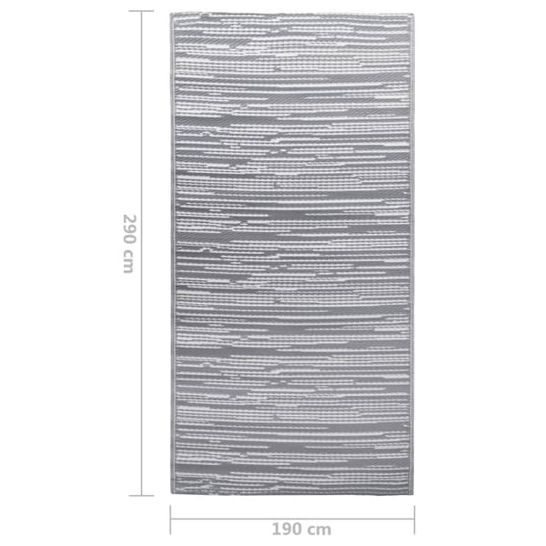 vidaXL Ulkomatto, harmaa, 190x290 cm, PP