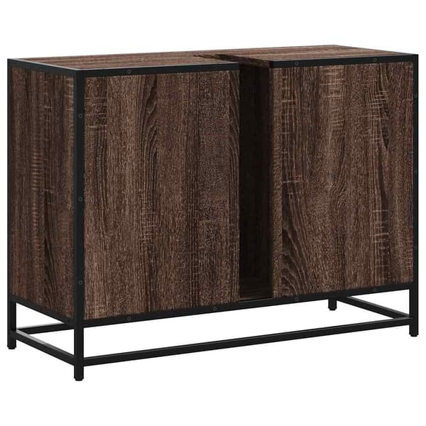 vidaXL håndvaskskab brun eg 80x33x60 cm