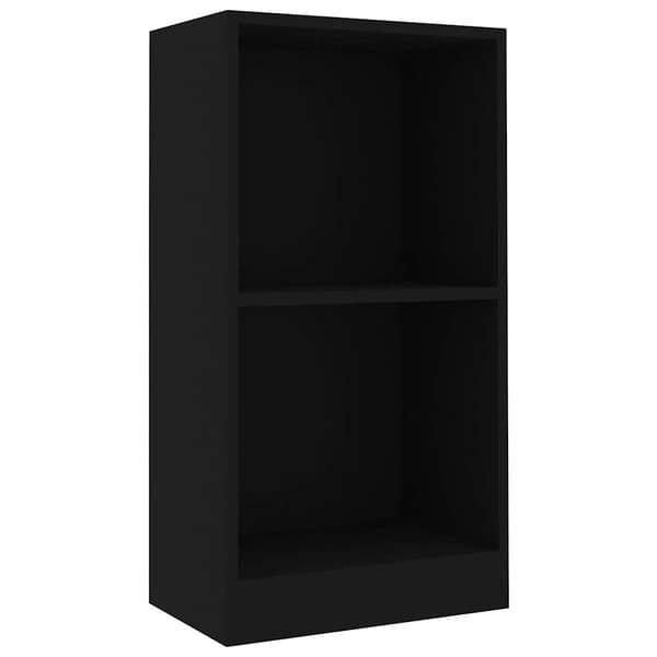 vidaXL bogreol sort 40 x 24 x 75 cm spånplade