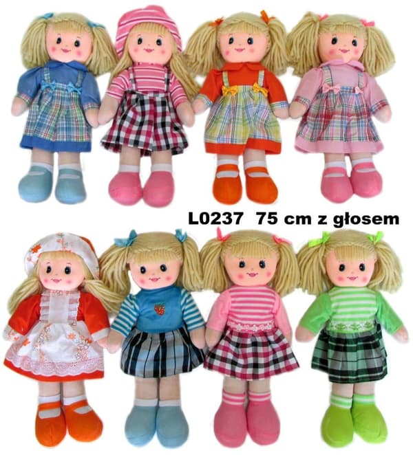 Dukke med stemme 75 cm MIX