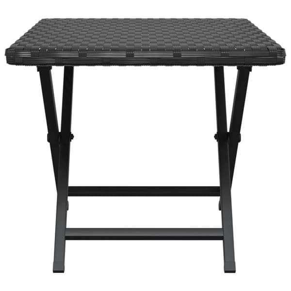 vidaXL klapbord, sort, 45x35x32 cm, polyrattan