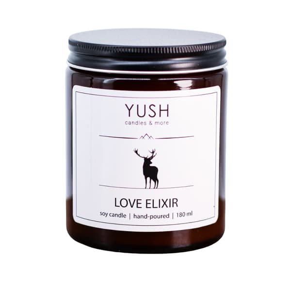 Love Elixir - Duftlys Soja, Bergamot, Mandarin - YUSH - 180ml