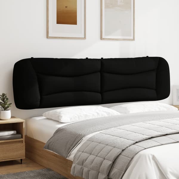 vidaXL hovedgærdehynde, sort, 200 cm, stof