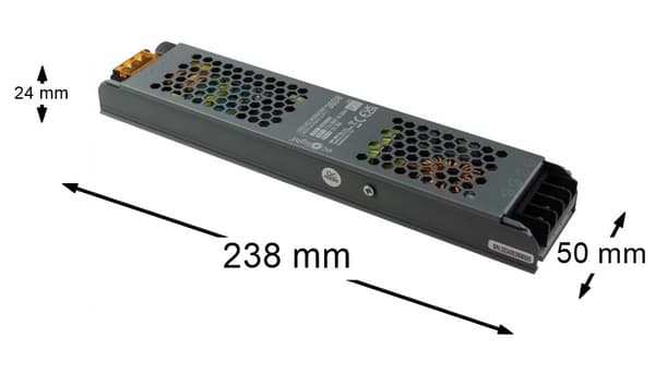 Modulär strömförsörjning för LED Slim PREMIUM 360W 12V 30A Ecolight-transformator